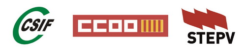 Logos CSIF CCOO STEPV 500x115