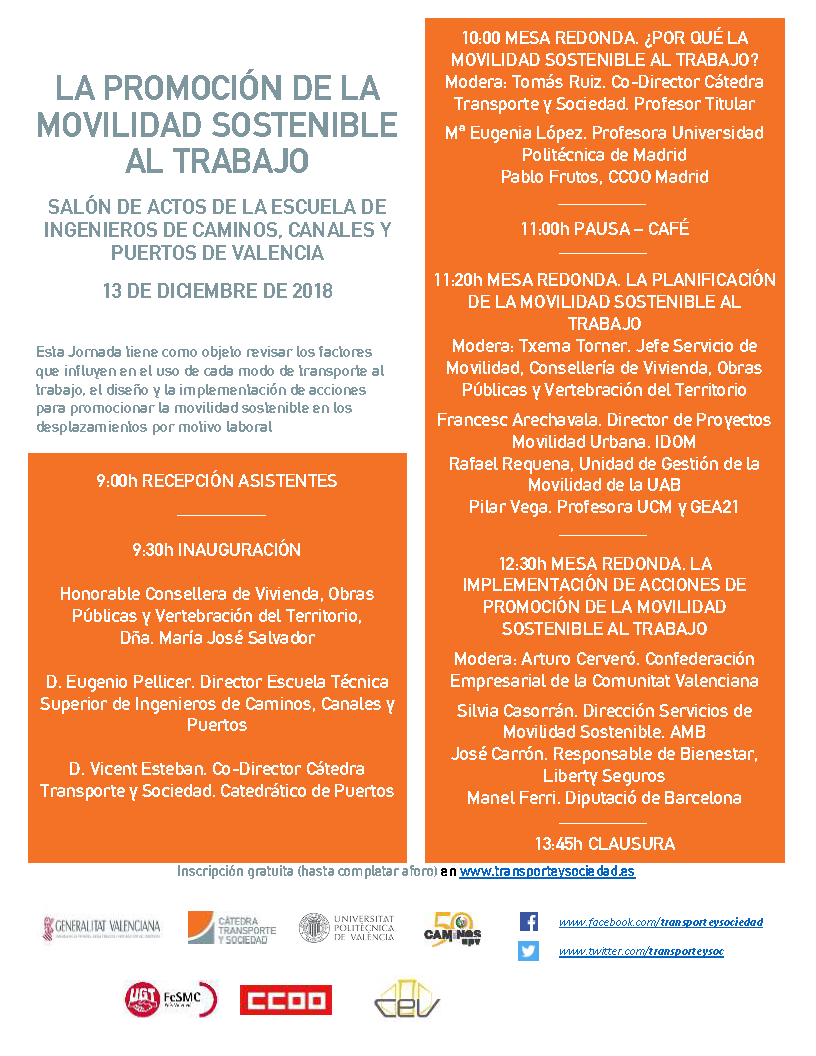 2018 12 13 cartel Jornada movilidad sostenible al trabajo v9 1